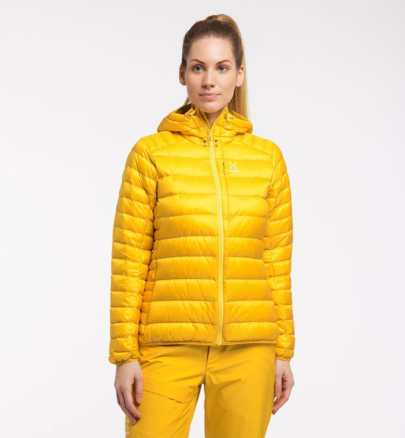Haglöfs Womens Roc Down Jacket Yellow New Zealand 34182XPSQ